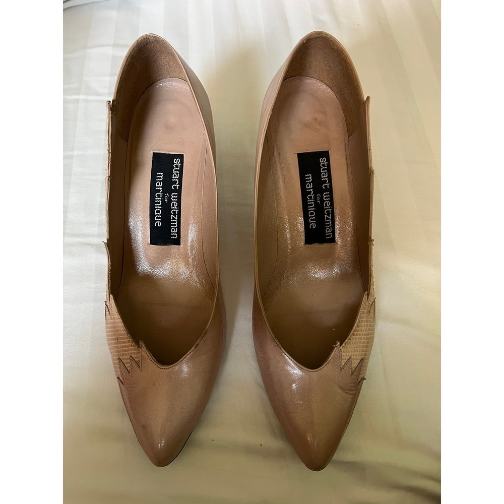 Vintage Stuart Weitzman for Martinique Mauve Snake Leather Pumps  7.5​